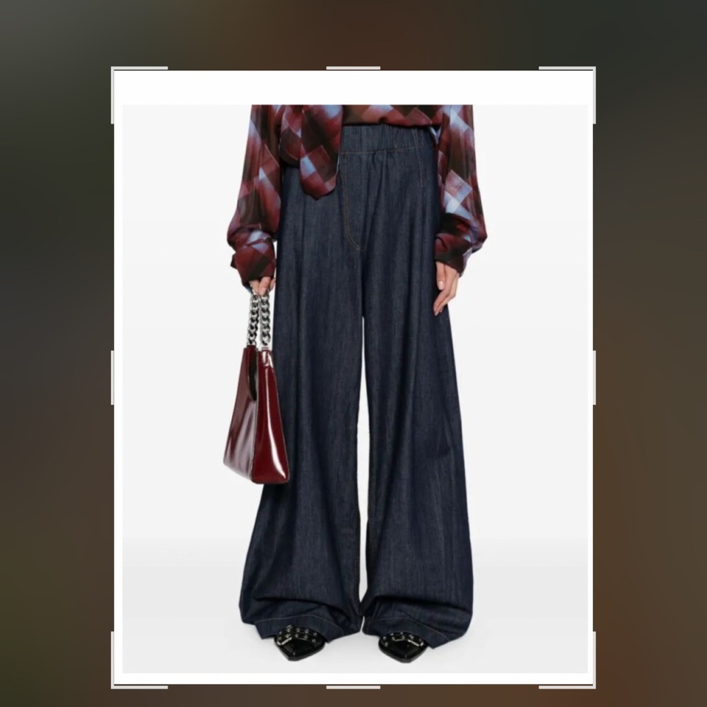 Dries Van Noten Black Wide-Leg Trousers